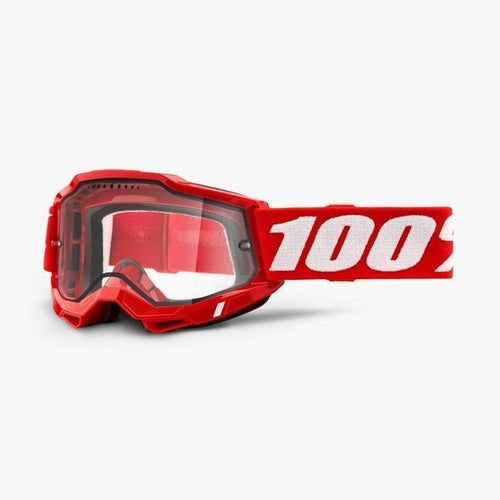 ACCURI 2 Enduro MTB Goggle Red - Clear Vented Dual Lens